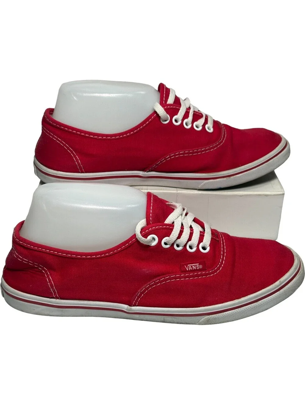 VANS OFF THE WALL UNISEX LOW SNEAKER Mens 5.5 Womens 7 Laces Red / Dark Pink
